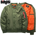 Bomber Jacket Men 2016 Thick Warm Parkas Winter Army Green Military motorcycle Flight Jacket Pilot Air