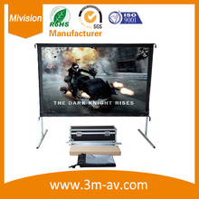 Fast Quick Fold Projector screen 300 inch4:3 format front and rear PVC projector screen together package with air freigh case