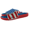 Rowoo Mens Breathable Star and Striped Memory Foam Quality Indoor Lux Comfortable Flip Flops and Beach