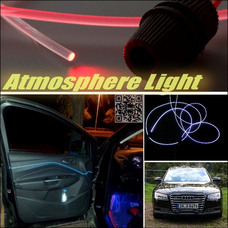 Car Atmosphere Light Fiber Optic Band For Audi A8 S8 RS8 1994Up Interior Refit Uniformity No Dizzling Cab Inside DIY Air light