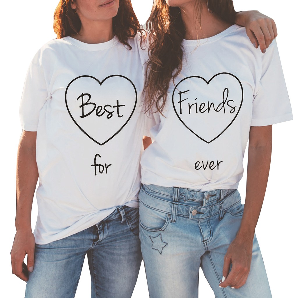 Парные футболки для подруг модные