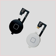 10pcs/lot Black/White Home Button Menu with Flex Cable Key Cap For iPhone 4s Home Button Flex + Free Shipping