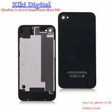New glass back cover for iphone 4 4G repair parts replacement battery cover glass cover Free shipping