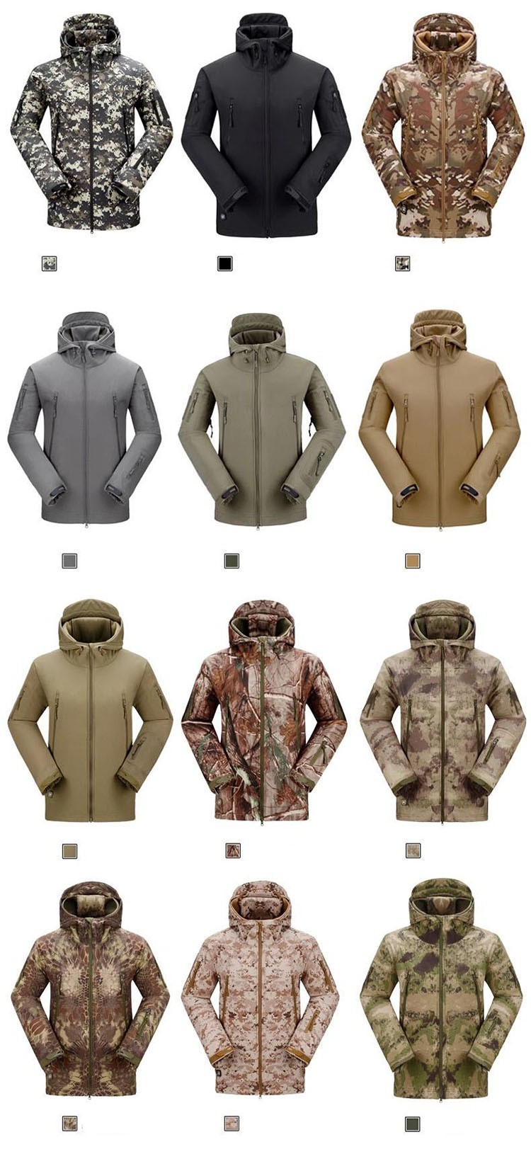 Tactical Jackets Multicolor High quality Lurker Shark skin Soft Shell TAD V4.0 Outdoor Military Waterproof Sports Army Clothing (32)