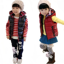Children Life Vest Casual Hooded Down Kids Vest black Sleeveless Jackets For Baby Fshion Warm Waistcoat Girls Coat Spring Autumn
