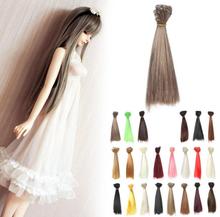 15*100cm DIY Doll Wigs Hair For BJD/SD Doll Hair DIY High-temperature Wire Multi-colors Straight Hair Wigs Free shipping