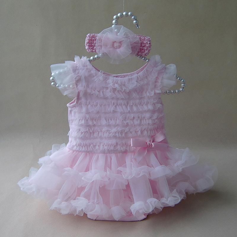 Newborn Baby Girl Ruffle font b Dress b font Clothes Princess Style Summer Girls Romper font