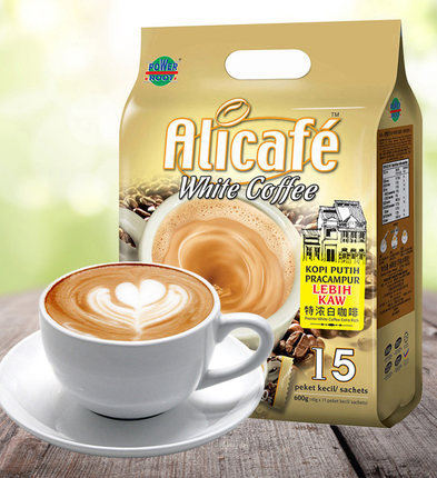 Malaysia imports Alicafe 3 in 1 instant white coffee espresso 600 g free shipping promotion wholesale