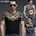 Summer new Print T shirt Men fashion design hip hop t shirt men luxury tops cotton