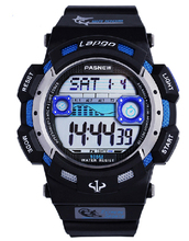 New men sports watches Top brand PASNEW LED electronic wristwatch 100 meters waterproof fashion man outdoor