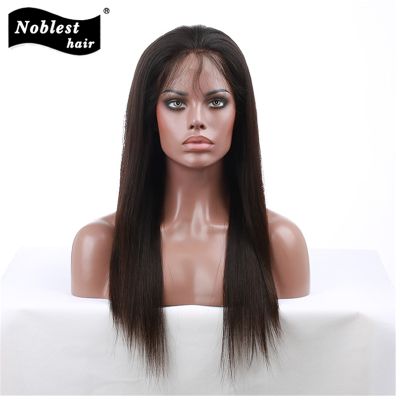 Peruvian Full Lace Human Hair Wigs For Black Women Silky Straight Glueless Full Lace Wigs Virgin Lace Front Wig Baby Hair