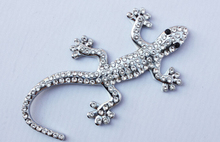 shiny full of cystal gecko slivery metal car sticker auto parts automobile accessory  Wholesale