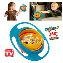 Baby feeding bowl /360 Degree rotating Flexible/ Child Training bowl rotating bowl / UFO bowl gyro baby food does not spill