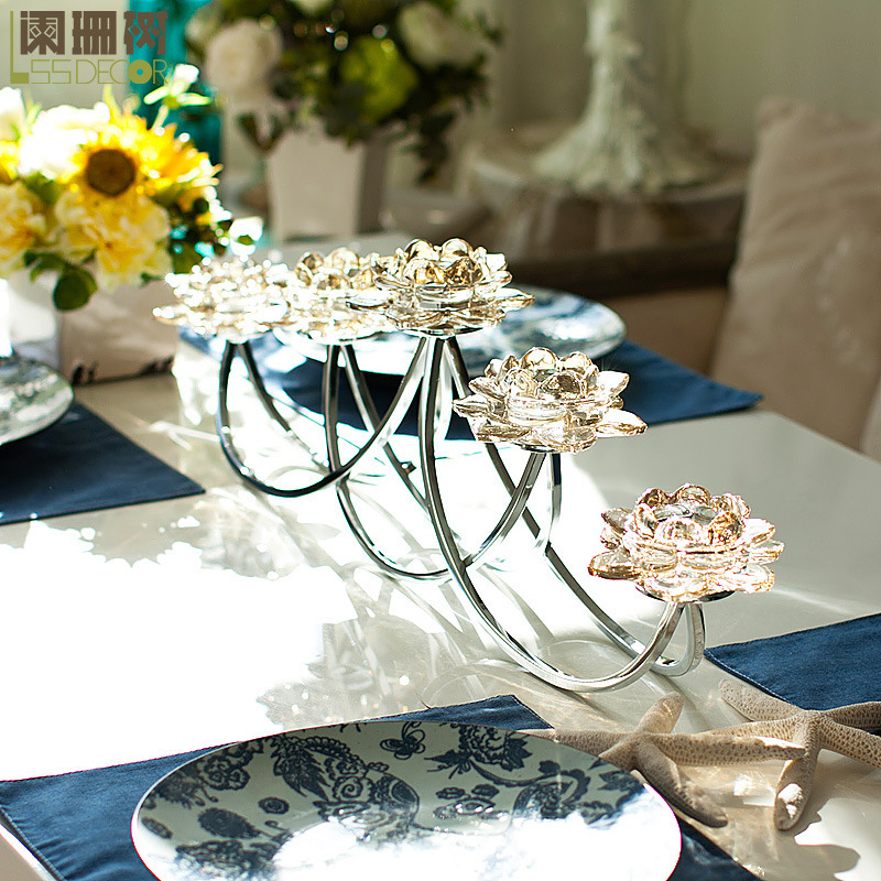 Aliexpress.com: comprar cinco cabezas de loto candelabro de lujo ... Elegantes decoración Candelabros