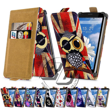 Fly IQ4505 Quad Era Life 7 Case Universal 5 Inch Phone Flip PU Leather Printed Cases Cover With Card Slots for fly iq 4505