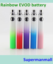new rainbow  EVOD Rechargeable 650mah 900mah 1100mah  E-cigarette Battery  EVOD Battery ego t  for electronic cigarette evod mt3