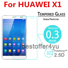 0.3mm Premium Tempered Glass For Huawei Honor Mediapad X1/X2 7″ Arc Edge Round Border Film Screen Protector Film Free Shipping