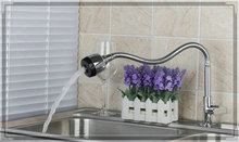 three holes e_pak All Around Rotate Swivel DL8551-3/3 Kitchen Faucets With Plumbing Hose 2-Function Water Outlet Tap Faucet torn