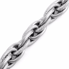 Pecuilar Unique Design Real Men s Charming Jewlery Stainless Steel Chain Link Necklace Wheat Size Best