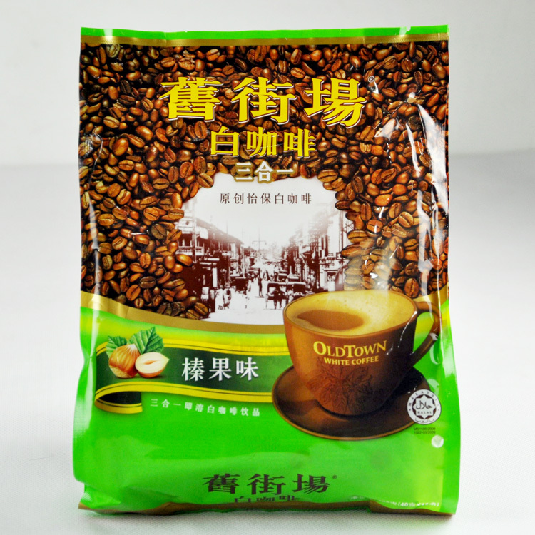 Malaysia white coffee imported old street field Hazelnut taste 3 in 1 instant 480 g free