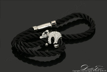 Love Animal Coala CZ Diamond Rope Chain Chokers Necklaces Pendants Silver Color Fashion Jewelry For Women
