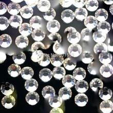 2015 New 1000pcs bag 2 0mm CLEAR Flat Round Rhinestones for Nail art decorations Crystal Nails