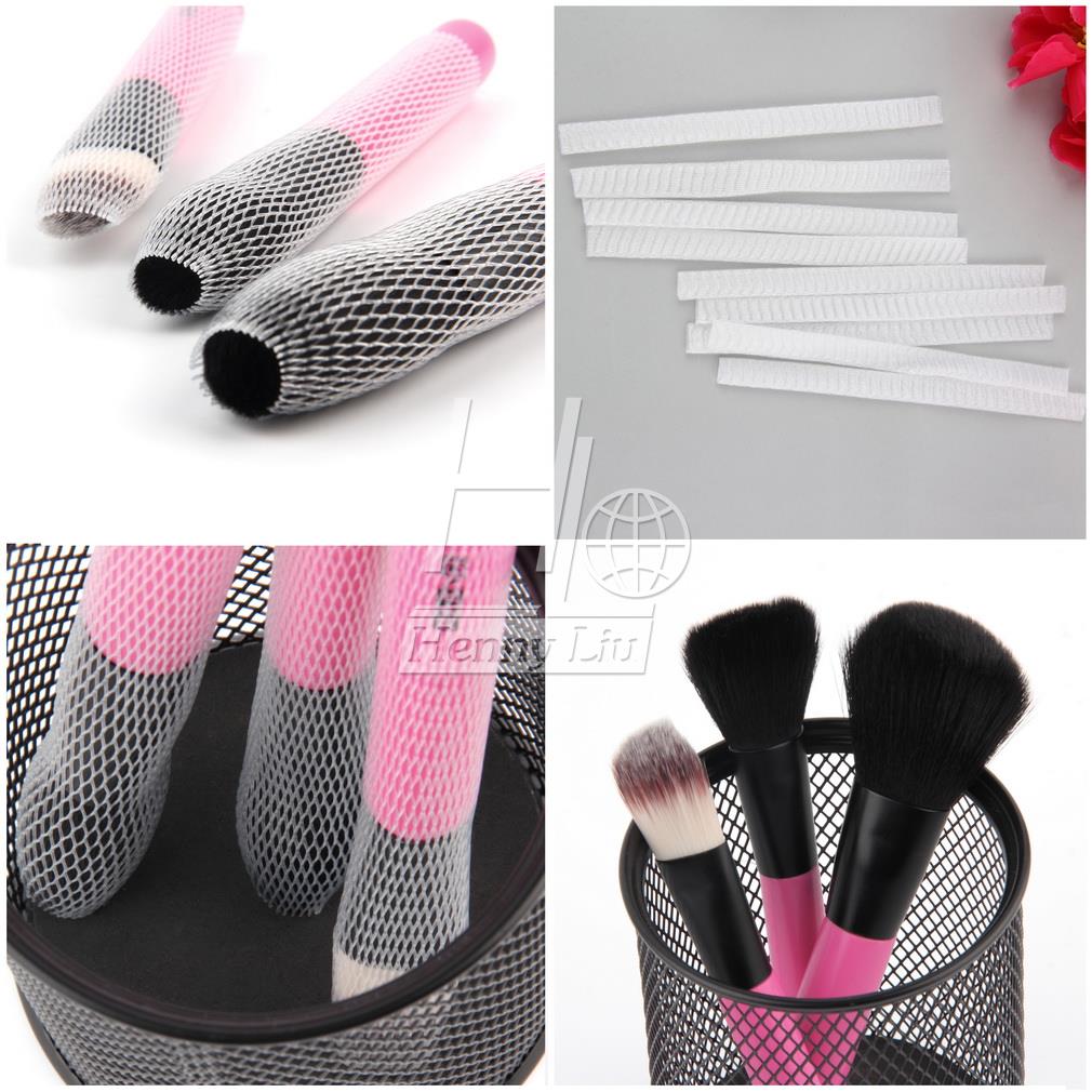10 Pcs Cosmetic Make Up Brush Pen Netting Cover Mesh Sheath Protectors Guards Drop Shipping Wholesale