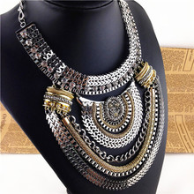 Big Fashion Exaggerated Style Charm Women s Metal statement Necklaces Pendants Party Evening Dress Jewelry Free