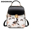 Floral Printing Backpack Hasp Versatile Fashion Backpack Leather Bags Women Backpack Women