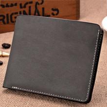 New Men Wallets PU Leather Bag Men Wallet Soft Brief Ultra thin Handmade Horizontal Pu Leather