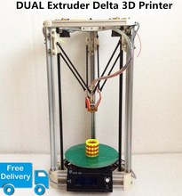 High quality Auto Level Dual Extruder 3D Printer Kit diy Support more than 8 Materials Geeetech New Upgraded Delta 3d printer