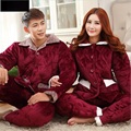 The new 2016 Winter Lovers Flannel Clip Cotton Pajamas Three Layer Thickening And Velvet Leisurewear Suit
