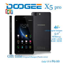 4G Smartphone Doogee X5 Pro MTK6735 QuadCore 1.3GHz 5.0Inch HD 2GB RAM+16GB ROM Dual SIM WCDMA 8.0MP Camera 2400mAH Android5.1