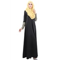 Muslim Abaya Jilbab Islamic Women Long Sleeve Vintage Party Maxi Dress