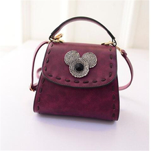 Superior quality multicolor PU leather female single shoulder bag Messenger small portable Mickey postman bags