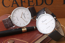 Newest Men Women Leather Strap Casual Quartz DW Geneva Watch