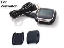 New Smart Watch Charging Cradle Docking Charger Dock Holder + USB to Micro USB Cable For ASUS ZenWatch WI500Q Black