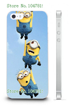 Mobile Phone Case Retail 1pc minions despicable me Protective White Hard Case For Iphone4 4S Free Shipping