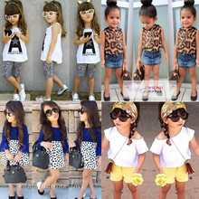 2015 Summer Autumn New Arrival Girls Fashion outfits clothing sets retail kids outfits 1 set kids