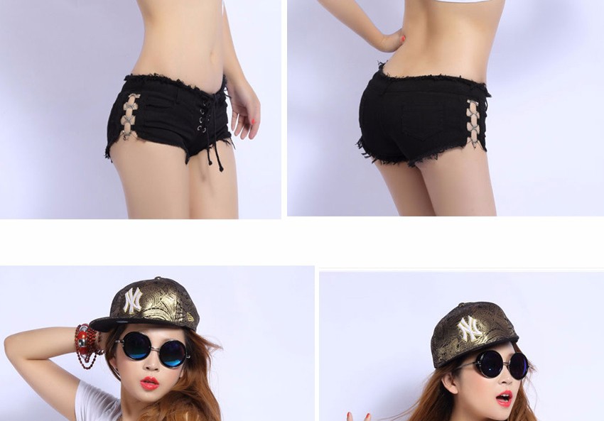 Sexy Denim Women Shorts Jeans Feminino Fashion Low Waist Women Girl Mini horts Teasing Hottie Side Nightclub Super Hot Shorts (9)