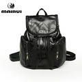 New Women Genuine Leather Backpack Black Real Sheepskin Shoulder Bag Hand woven School Bag for Teenager