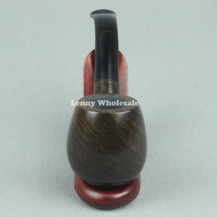 Handmake Bent smoking pipes Ebony Wood Best 9mm Filter tobacco smoking pipe Set free shipping