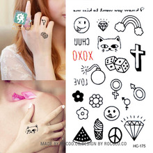 2016 Hot Sale Top Fashion Cute Little Fresh Tattoo Stickers Hc1175 Waterproof Elements