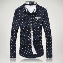 2016 Newest Style High Quality Men’S Shirt Brand Dress Shirt Long Sleeve Camisas Casual Shirts Mens Polka Dot Shirts