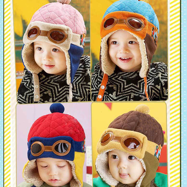Гаджет  Toddlers Warm Cap Hat Beanie Cool Baby Boy Girl Kids Infant Winter Pilot Aviator Cap Free Drop Shipping None Детские товары