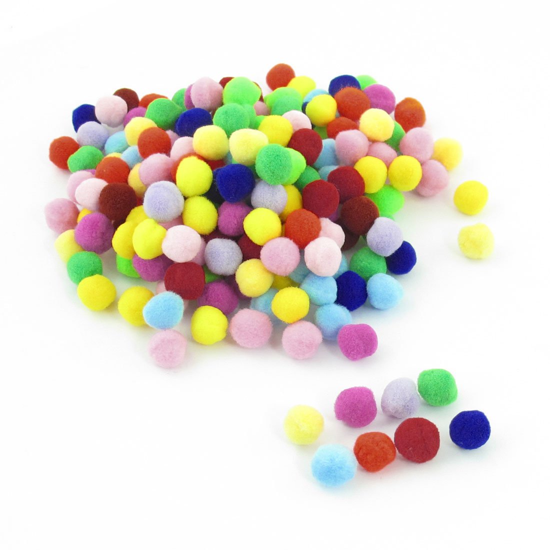 2015 Highly Commend200 Pcs 10mm Dia Plush Colorful Pom Ball Sew On Clothes Trousers Bags