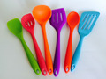 Free shipping Kitchen Tools 6pcs Silicone Eco Friendly Kitchen Utensils set Food grade Hygienic Solid Colorful