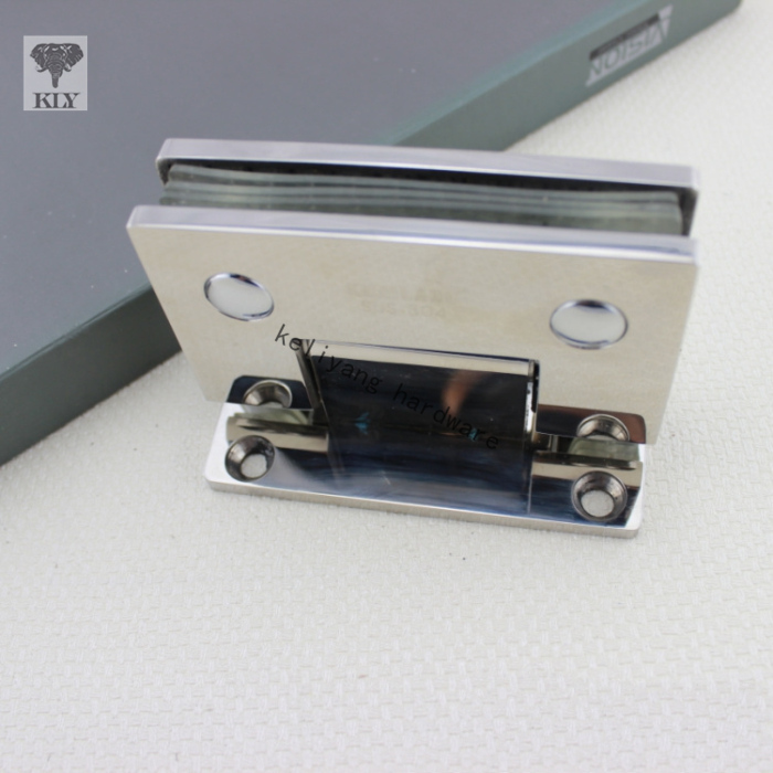 Mirror Polished 90 Degree Wall Mount Glass Hinge,frameless shower door