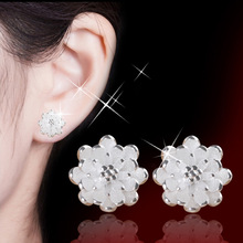 silver stud earrings women love romantic elegance cherry earrings ear jewelry wholesale Japanese Korean edition