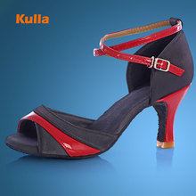 KULLA new arrival hotsale heel ballroom tango latin dance shoes for women dancing salsa shoes high-heeled adult soft outsole L78